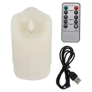 LED Candles, Flickering Flameless Candles,Rechargeable Candle, Real Wax9371 - Bild 1 von 7