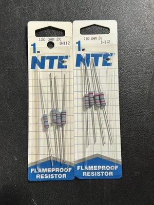 NTE Flameproof Resistor 120 Ohm 2%. 1W112 - Image 1 of 3