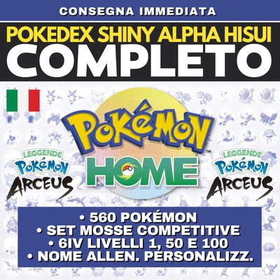 Pokemon Legenden Arceus Pokedex komplett Alpha Pokemon Shiny Living Dex Home 6IV