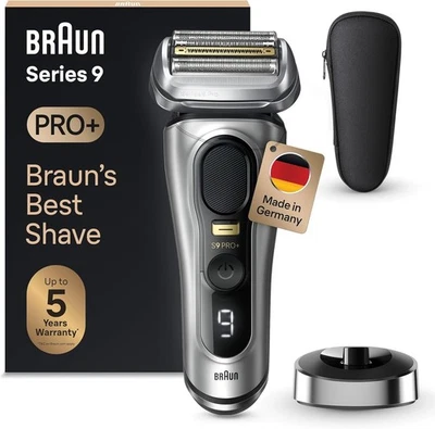 Braun Series 9 Pro+ 9517s Shaver with Trimmer Charging Station Silver Wet & Dry NEW - Image 1 of 4