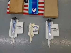 Menge 3 Vintage NOS Regenmessgeräte, AgMax & ADA GRAIN, Kansas - Bild 1 von 5