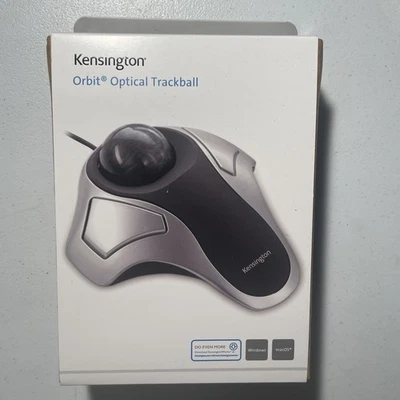 NEW Kensington 64327 Orbit Optical Trackball Mouse USB 2.0 - Black/Silver New - Image 1 of 4