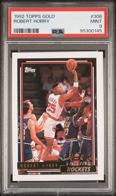 1992 Topps Gold Robert Horry #308 PSA 9 - Image 1 of 2