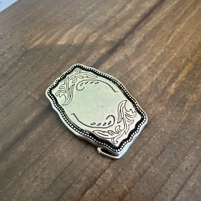 Vintage Victorian Gold Tone Floral Engravings Stylish Belt Buckle - Y13 - Image 1 of 4