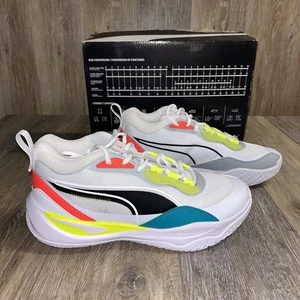 NEW Puma 37757202 Mens US Size 8 Playmaker Pro Basketball Sneakers Shoes White - Picture 1 of 11
