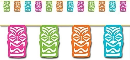 Bandera de fiesta Amscan Tiki. 12', Multicolor (241091) Foto 1 de 1