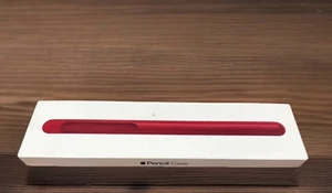 NIB Genuine OEM Apple Pencil Case Holder Cover - Red Leather (Product) MR552ZM/A - Picture 1 of 2
