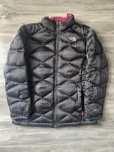 The North Face Youth XL 550 Down filled zip up jacket Coat black Girls - Picture 1 of 8