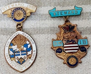 1960 Boys & 1961 Girls Royal Masonic Institution Steward Pins. - Picture 1 of 10