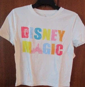 New Disney Parks Magic Tee Cropped XL 100% Cotton Chest 39 Length 21.5 in - Picture 1 of 5