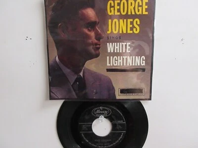 💥 ' GEORGE JONES ' HIT 45 +PICTURE  [WHITE LIGHTNING]  1959 ! 💥 Foto 1 de 4