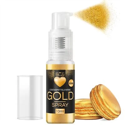 Lebensmittelfarbe Gold Spray 10g Goldpulver essbar vegan und E171 frei essbar... - Bild 1 von 4