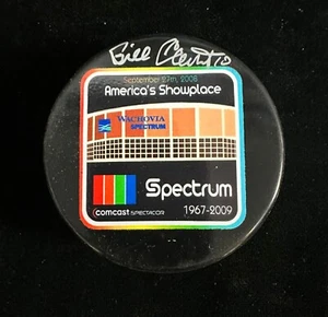 BILL CLEMENT Signed Autographed Hockey SPECTRUM Puck Philadelphia Flyers COA - Picture 1 of 1