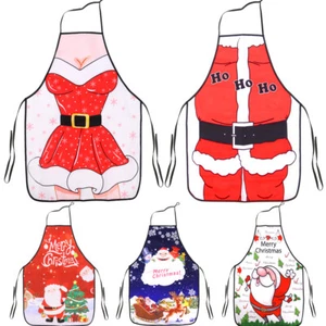 TtS FESTIVE CHRISTMAS APRON ADULT SANTA XMAS HOME KITCHEN COOK FUN PARTY DECOR - Picture 1 of 19
