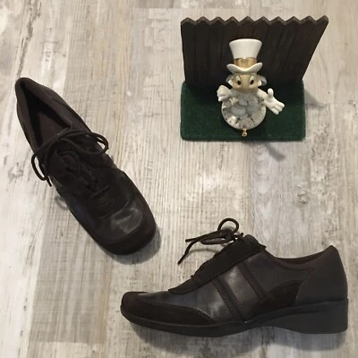 NINE WEST Ryano Shoes BROWN Lace Up LEATHER Oxford Style sz 8 M Minimal Wear - Image 1 of 4