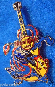 PARIS BLUE CHINESE EUROPEAN DRAGON GUITAR SERIES 2007 Hard Rock Cafe PIN LE - Picture 1 of 1