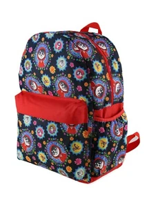 Disney Coco Large School Backpack All Over Print Black 16" Co co - Picture 1 of 4