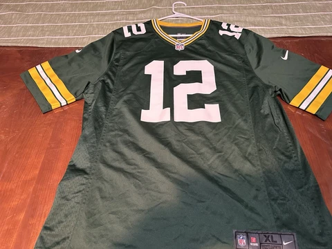 Nike On Field Green Bay Packer Aaron Rodgers #12 Men’s Sewn Green Jersey Sz XL Cover