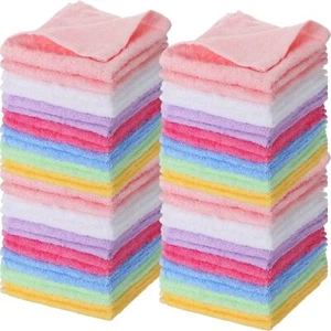 40 Pcs Wash Cloth Bulk Cotton Bath Hand Face Washcloths Soft Quick Drying Towel - Picture 1 of 7