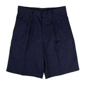 Windstan Men's Navy Pleated Shorts 2650M School Uniform Sizes 30-44 Waist - Picture 1 of 4