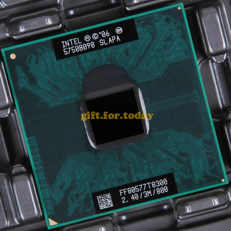 Procesador Intel Core 2 Duo T8300 SLAYQ SLAPA 2,4 GHz de doble núcleo CPU FF80577GG0563M Foto 1 de 1