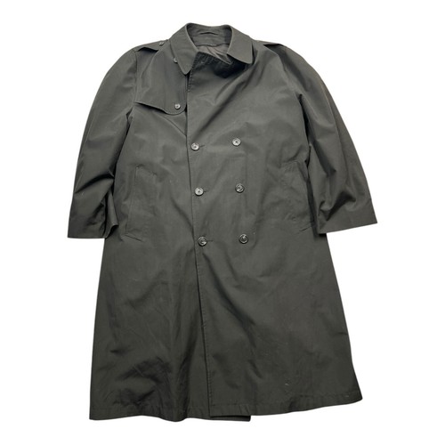 Trench cappotto vintage Field Brothers Christian Dior Monsieur nero manica lunga 50R