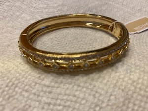 MICHAEL KORS Park Avenue Rose Gold Crystal Magnetic Bangle Bracelet MKJ - Picture 1 of 2