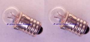 2X Set Miniature E10 Bulb #13 Screw Bulb lamp for 3.7-Volt 0.3A 3D or Battery - Picture 1 of 4