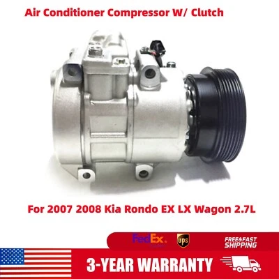 Compresor de aire acondicionado con embrague 97701-1D200 para Kia Rondo EX LX Wagon 2007 2008 Foto 1 de 4