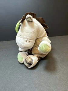 CARTER'S Tan Beige Brown Light Green BABY Musical Clip Toy PONY Horse 9" Clean - Picture 1 of 10