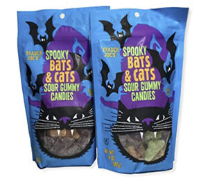 2 Pac! Trader Joe’s Spooky Bats And Cats Sour Gummy Candies LIMITED Free Ship🦇