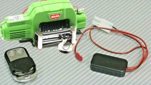 RC 1/10 Scale Truck WARN Winch ELECTRIC METAL WINCH W/ Wireless Controller GREEN - Picture 1 of 15