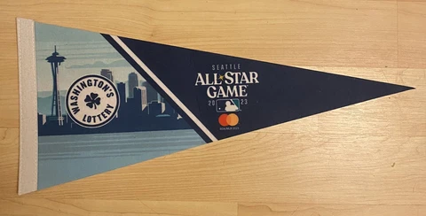 Official 2023 MLB All Star Game Souvenir Pennant Washington State Lottery Cover