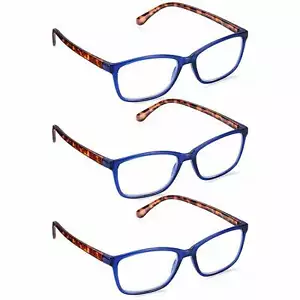 Lesebrille für Herren & Damen, Leseoptik, 3er Pack +1 bis +3,5, blau Vorteilspack - Bild 1 von 49