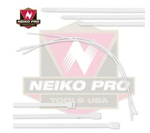 Corbata de cable de nailon natural de 8" NEIKO (51124B) 100 piezas hecha en EE. UU. - Imagen 1 de 5