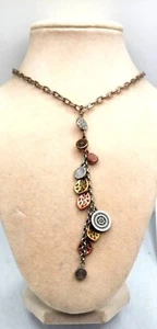 Adjustable Mixed Metal, Color && Texture Drop Necklace - Picture 1 of 3