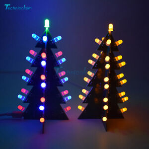 3D LED Christmas Tree DIY Set Circuit Board Electronic Soldering Learning Kit