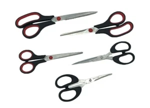 KIT 5 FORBICI CON LAMA IN ACCIAIO PER UFFICIO CUCINA LAVORO UTENSILE TAGLIA IDEA - Foto 1 di 1