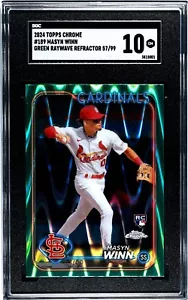 2024 Topps Chrome Masyn Winn Green Raywave Refractor /99 RC #189 SGC 10 GEM 💎 - Picture 1 of 2