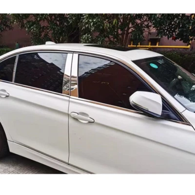 Para BMW Serie 3 F30 320i 13-2018 Alféizar de ventana Moldura Pilar Tiras de moldura Cromo Foto 1 de 4