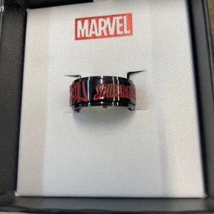 Marvel Spider-Man ring stainless steel Black And Red. Size 10. Avengers. - Picture 1 of 5