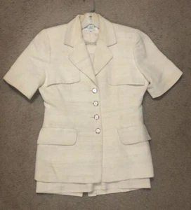 2-pc Skirt Suit Sz 6 Renlyn NY Yellow Lined *TEMP SALE - Picture 1 of 6