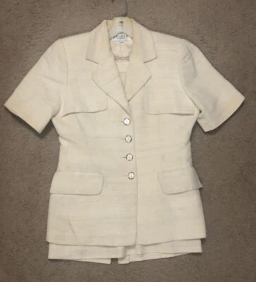 Traje Falda 2 Piezas Talla 6 Renlyn NY Forrado Amarillo *VENTA TEMPORAL Foto 1 de 4