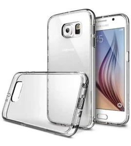 (010) Clear Case Cover For Samsung Galaxy S6 CLEAR Thin Transparent Jelly Case - Picture 1 of 8