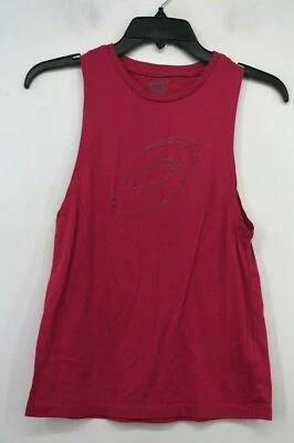 Camiseta sin mangas deportiva informal sin mangas Asics rosa cuello redondo ajuste cómodo XS Foto 1 de 4