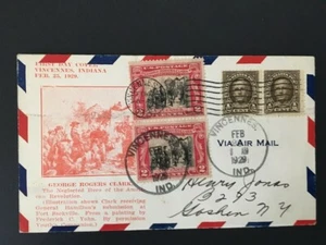 GEORGE ROGERS CLARK, 1929 # 651 First Day of Issue canc. Vincennes, Indiana, SHO - Picture 1 of 2