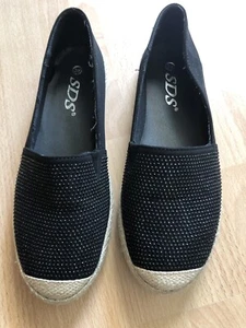 damen espadrilles Gr. 39 schwarz neu - Bild 1 von 5