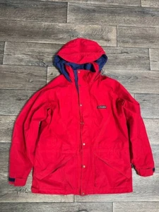 berghaus vintage jacket hooded gore-tex fabric men 90s red medium - Picture 1 of 13