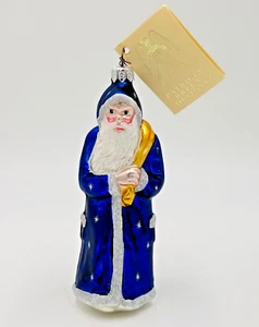 Patricia Breen 1995 PADRE TIEMPO Azul Cobalto Árbol de Navidad Adorno 6.5" Usado en Excelente Condición - Imagen 1 de 7