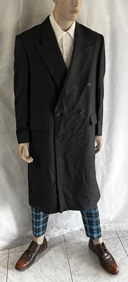 Casaco masculino vintage com peito duplo LÃ VIRGEM PURA 42 Hyde Park para MOORE'S Canadá - Imagem 1 de 4